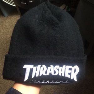 THRASHER embroidered beanie